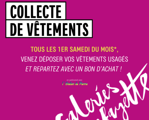 collecte de vêtements mensuelle